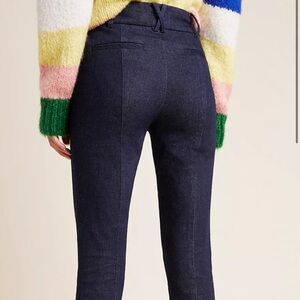 Anthropologie The Essential Slim Dark Blue Denim Jeans Size 8 Casual Pants